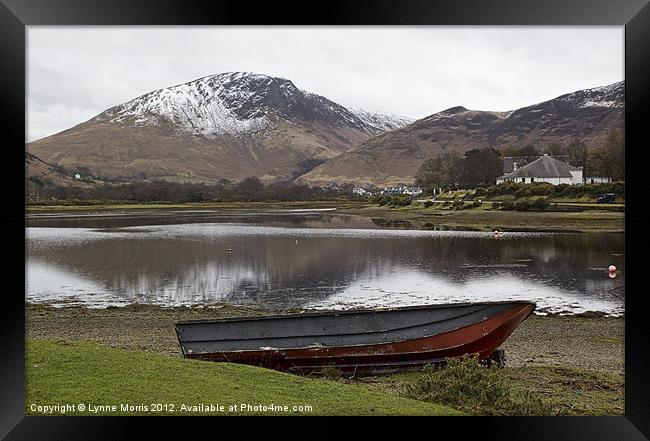 A Lone Boat Framed Print by Lynne Morris (Lswpp)