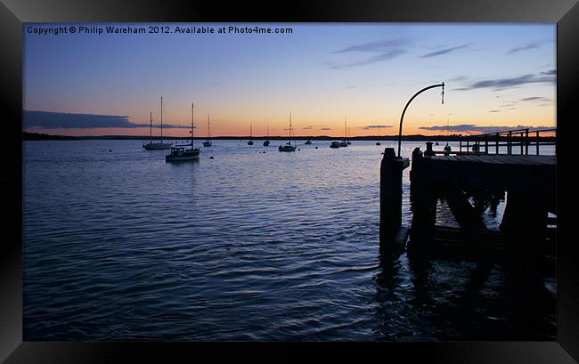 Moored for the night Framed Print by Phil Wareham