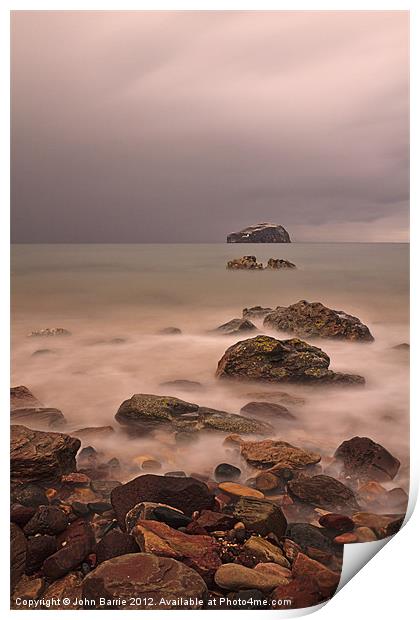 Bass Rock from Seacliff Beach Print by John Barrie