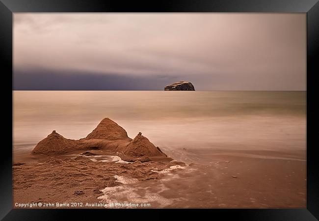 Bass Rock from Seacliff Beach Framed Print by John Barrie