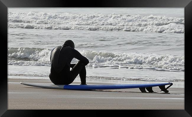 Bad Day Surfing Framed Print by Mike Gorton