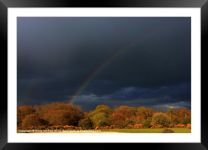 Rainbow over the Newforest Framed Mounted Print by Doug McRae