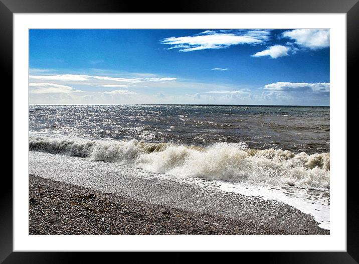 Branscombe Beach Framed Mounted Print by suzie Attaway