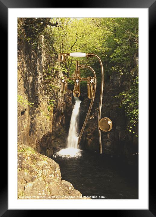 Showery Stream Framed Mounted Print by James Lavott
