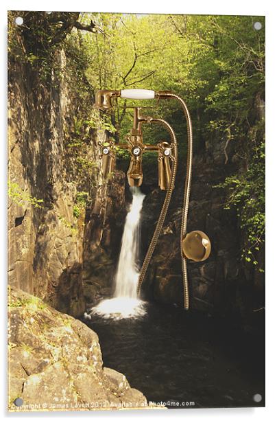 Showery Stream Acrylic by James Lavott