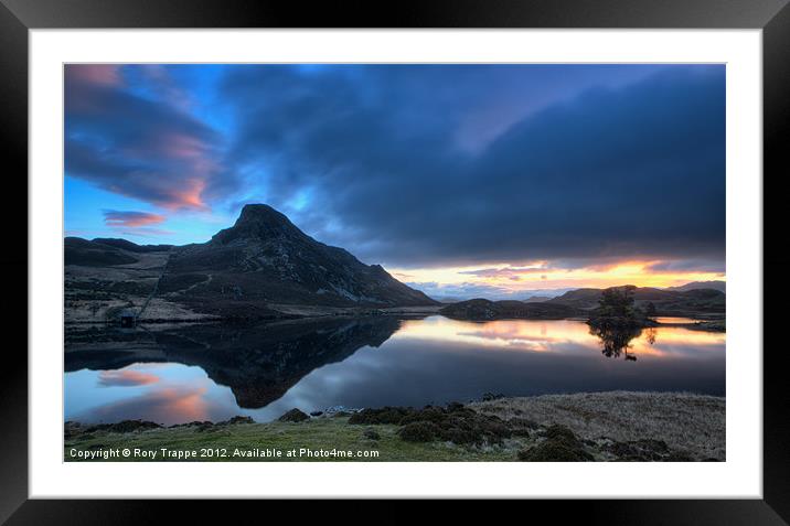 Cregennan lake reflection Framed Mounted Print by Rory Trappe