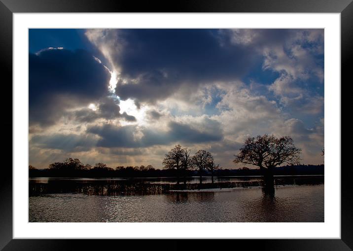 COBHAM FIELD FLOOD Framed Mounted Print by Clive Eariss