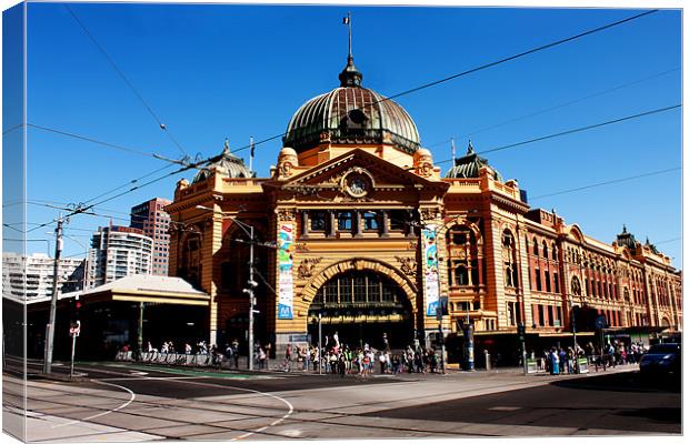 Flinders Street Station Canvas Print by Roger Green