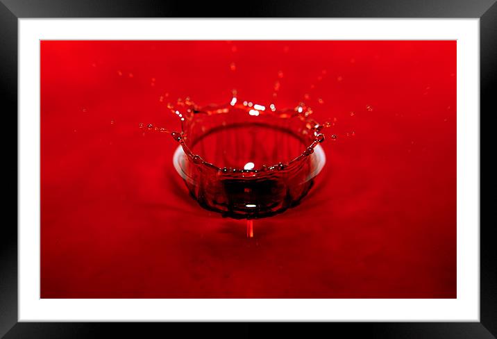 Red Splash Framed Mounted Print by Dean Messenger