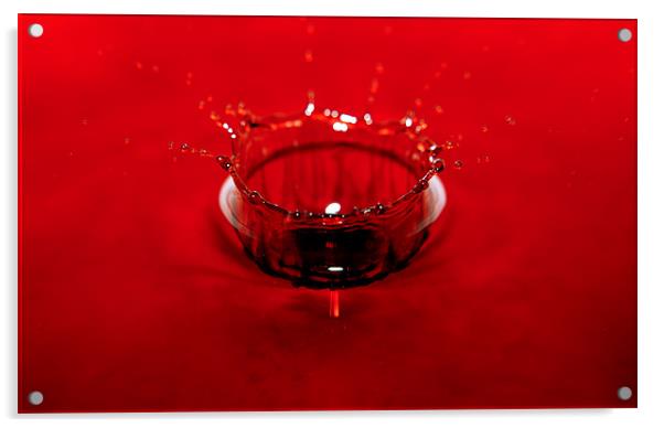 Red Splash Acrylic by Dean Messenger