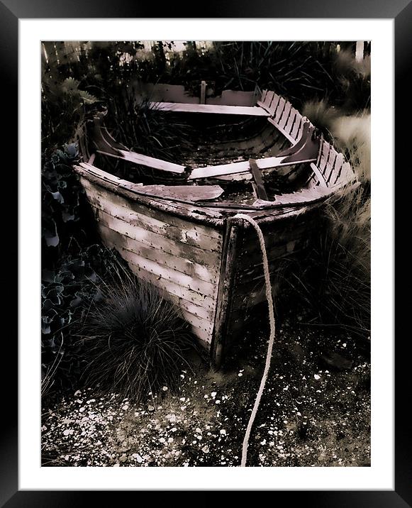 Dilapidated old boat Framed Mounted Print by Dean Messenger