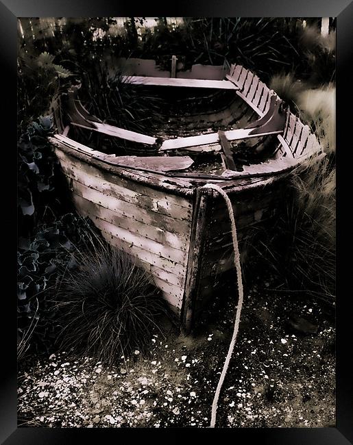 Dilapidated old boat Framed Print by Dean Messenger