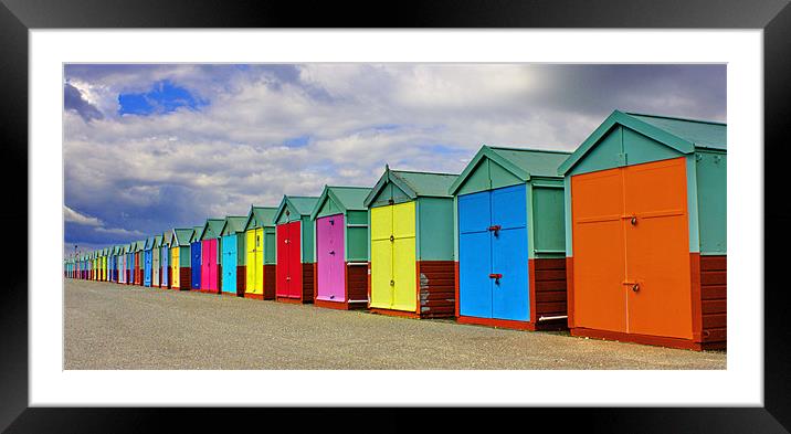 Hove Beach Huts Framed Mounted Print by Phil Clements