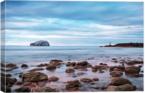 Bass Rock And The Beacon Canvas Print by Aj’s Images