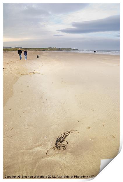 Bamburgh beach No2 Print by Stephen Wakefield