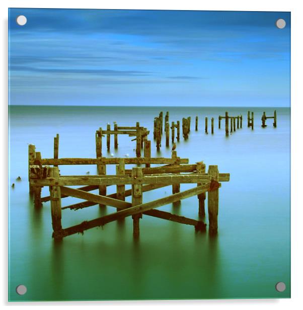 Old Swanage Pier Acrylic by mark leader