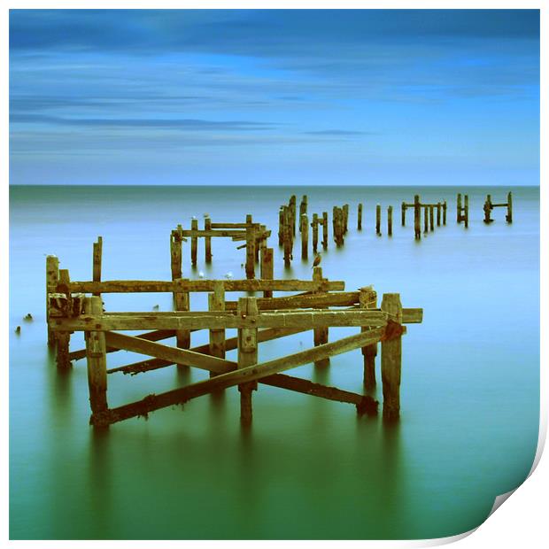 Old Swanage Pier Print by mark leader