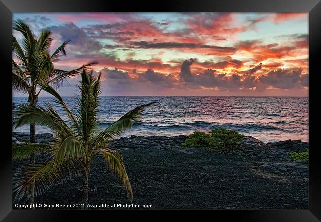 Big Island Sunrise Framed Print by Gary Beeler