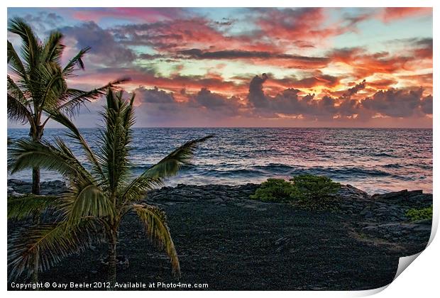 Big Island Sunrise Print by Gary Beeler