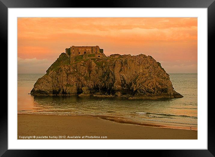 St Catherine's Island.Tenby 1. Framed Mounted Print by paulette hurley
