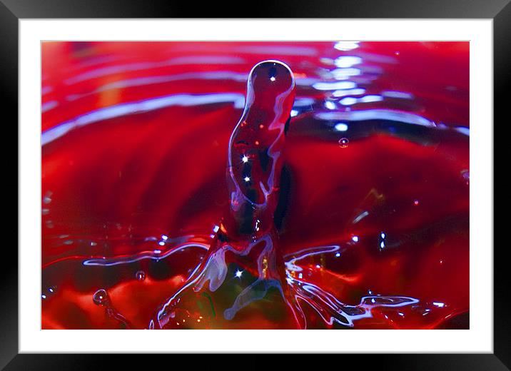 Liquid Red Framed Mounted Print by Dean Messenger