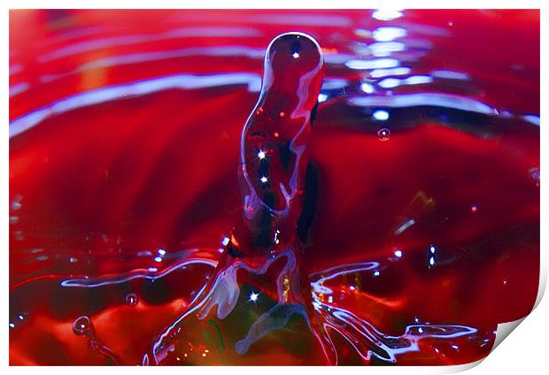 Liquid Red Print by Dean Messenger