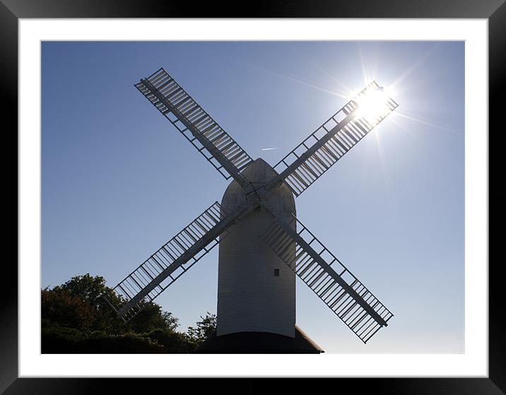 Sunlight through the Windmill Framed Mounted Print by Dean Messenger