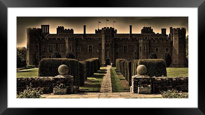 Herstmonceux Castle Gardens Framed Mounted Print by Dean Messenger