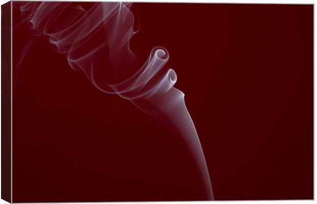 Smoke on red Canvas Print by steven ibinson
