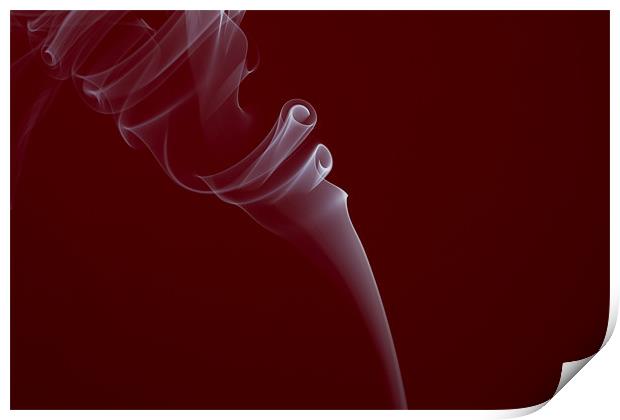 Smoke on red Print by steven ibinson