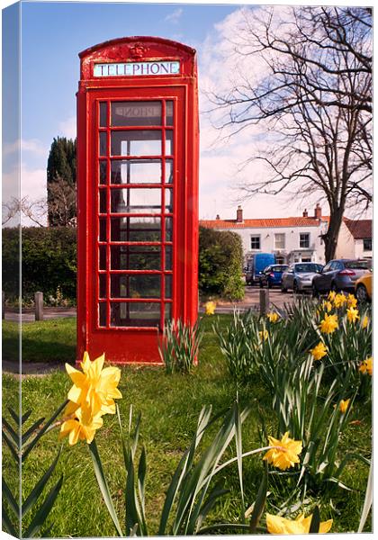 Red Telephone Box at Wells Canvas Print by Stephen Mole