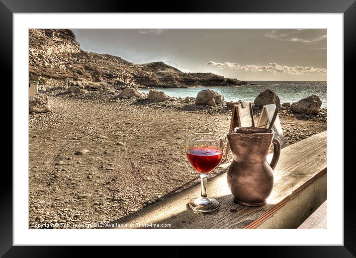 Sangria by the sea Framed Mounted Print by Rob Hawkins