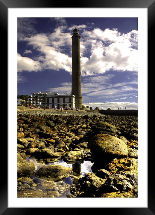 Faro Lighthouse Framed Mounted Print by Rob Hawkins