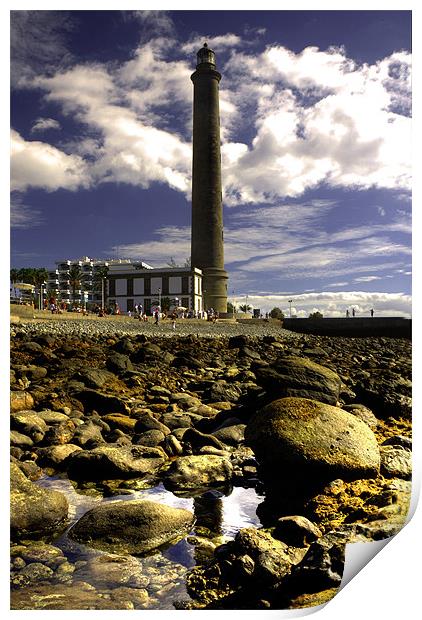 Faro Lighthouse Print by Rob Hawkins