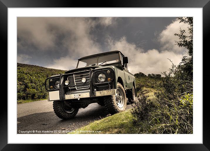 Landy on the Moors Framed Mounted Print by Rob Hawkins