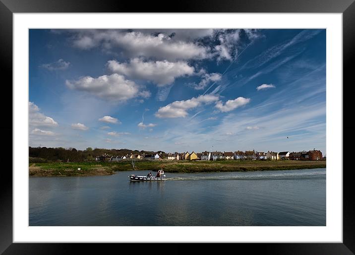 Wivenhoe Rowhedge ferry Framed Mounted Print by Gary Eason