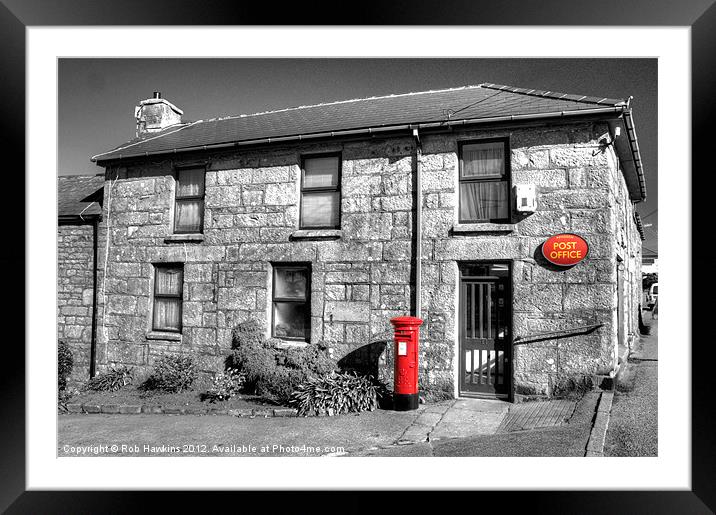 Pendeen Post Office Framed Mounted Print by Rob Hawkins
