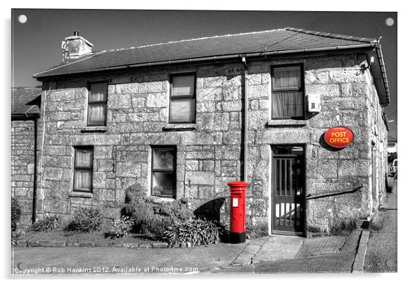 Pendeen Post Office Acrylic by Rob Hawkins