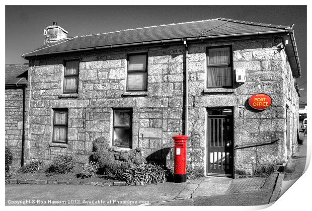 Pendeen Post Office Print by Rob Hawkins