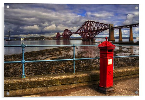 The Post Box on the Promenade Acrylic by Tom Gomez