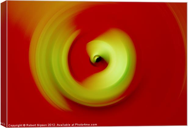 Spiral through Red Canvas Print by Robert Gipson