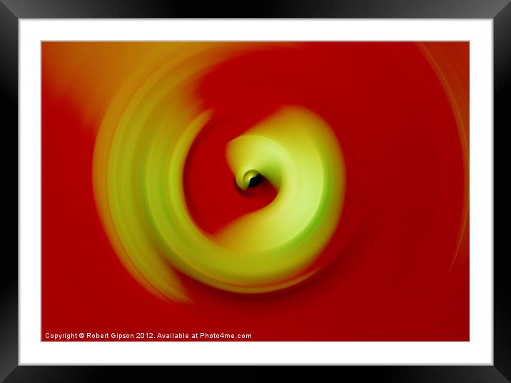 Spiral through Red Framed Mounted Print by Robert Gipson