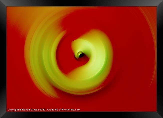 Spiral through Red Framed Print by Robert Gipson