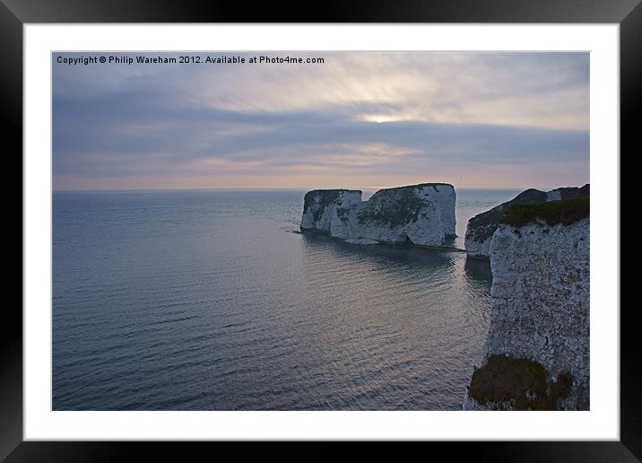 Old Harry Headland Framed Mounted Print by Phil Wareham