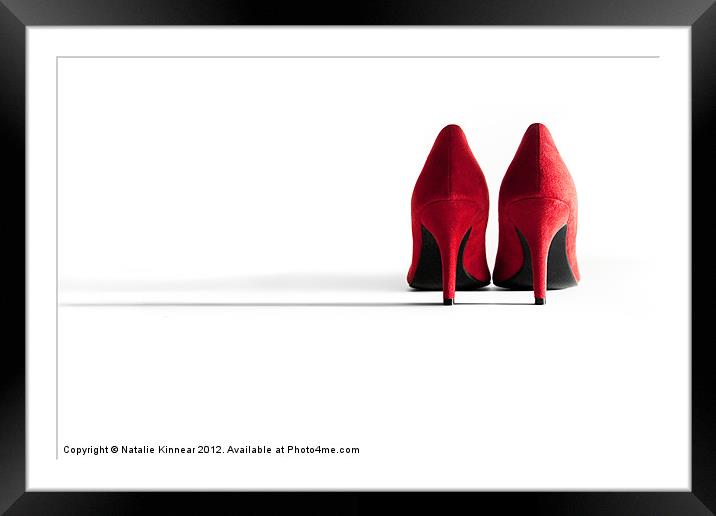 Red Stiletto Shoes Framed Mounted Print by Natalie Kinnear