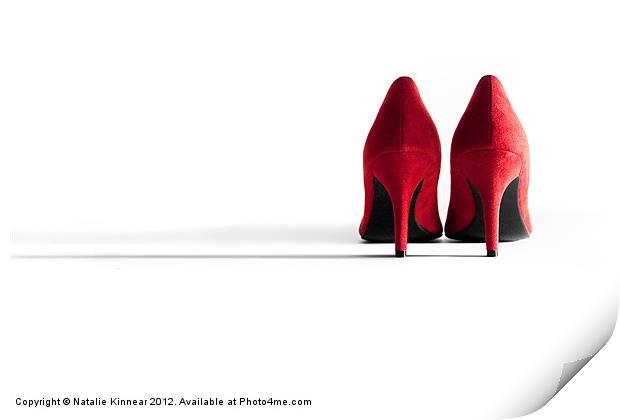Red Stiletto Shoes Print by Natalie Kinnear