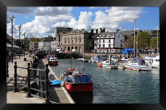 Sutton Harbour Plymouth Framed Print by Anthony Michael 