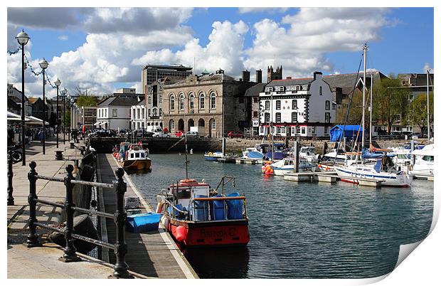 Sutton Harbour Plymouth Print by Anthony Michael 