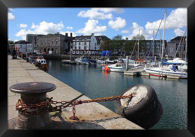 Sutton Harbour Plymouth Framed Print by Anthony Michael 