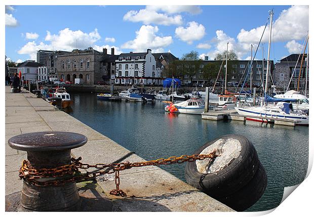 Sutton Harbour Plymouth Print by Anthony Michael 
